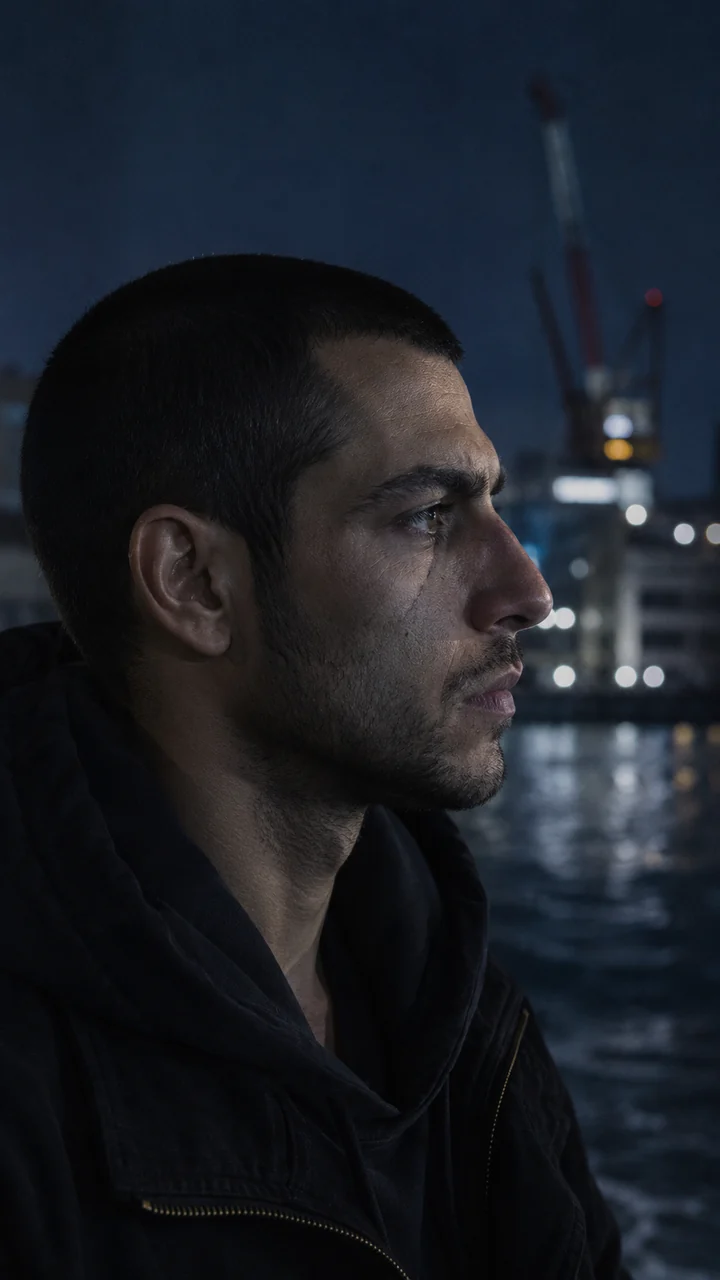 The protagonist sees Rivéa across the water for the first time